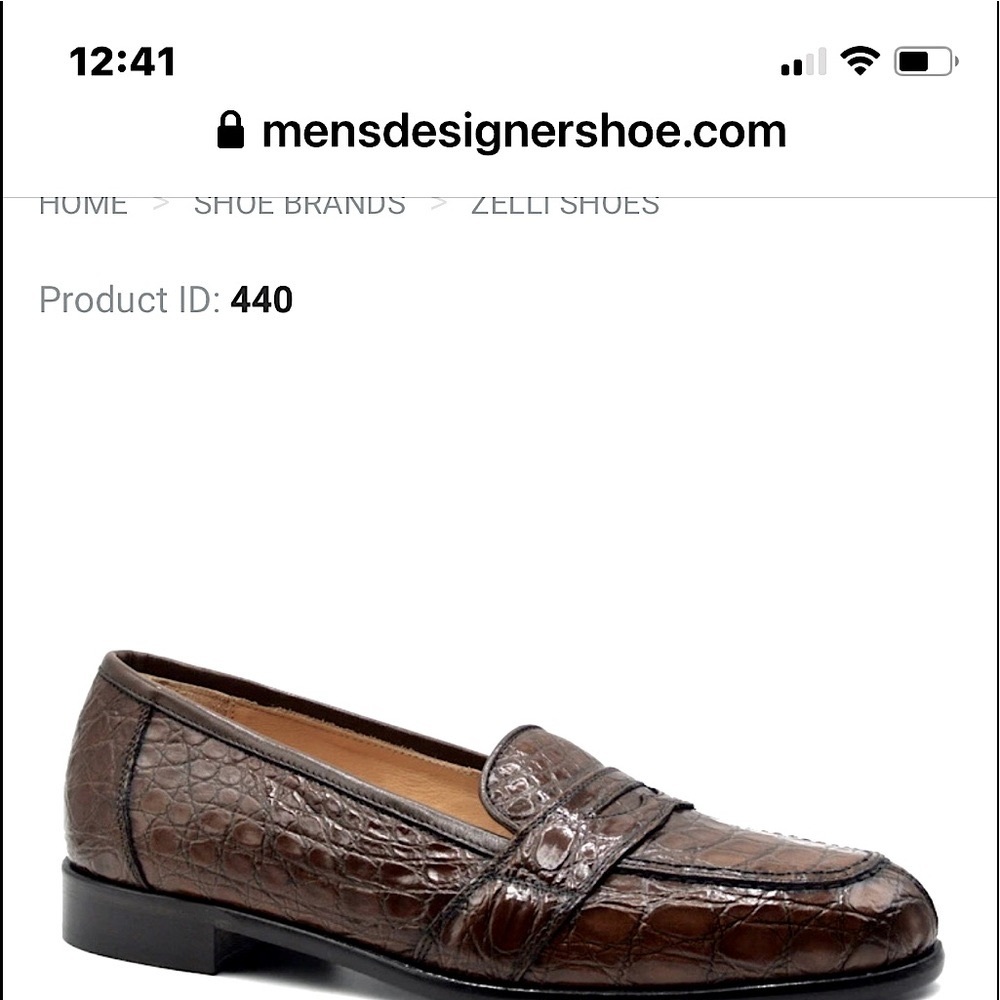 Zelli Italian Exotic Crocodile Loafer